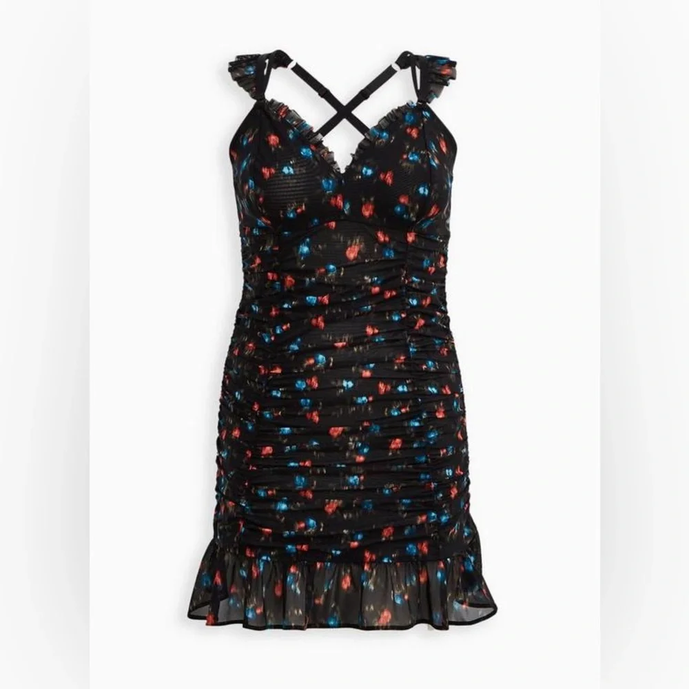 Torrid Ruched Mesh Ruffle Chemise Size 3 - Picture 3 of 8